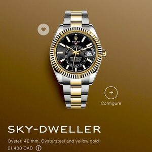 Rolex unisex watch ,  sky-dweller , oyster